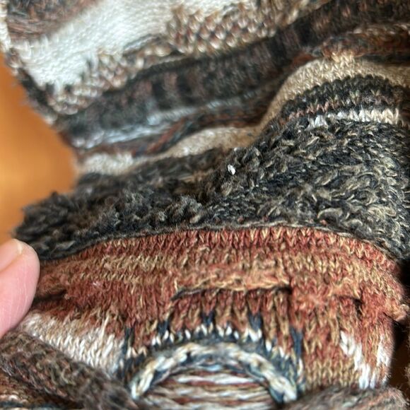 Croft and Barrow Coogi Sweater Mocha Mousse brown tones grey cuffs XLT - Picture 17 of 17